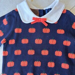 Janie and Jack Girls Pumpkin Sweater size 8